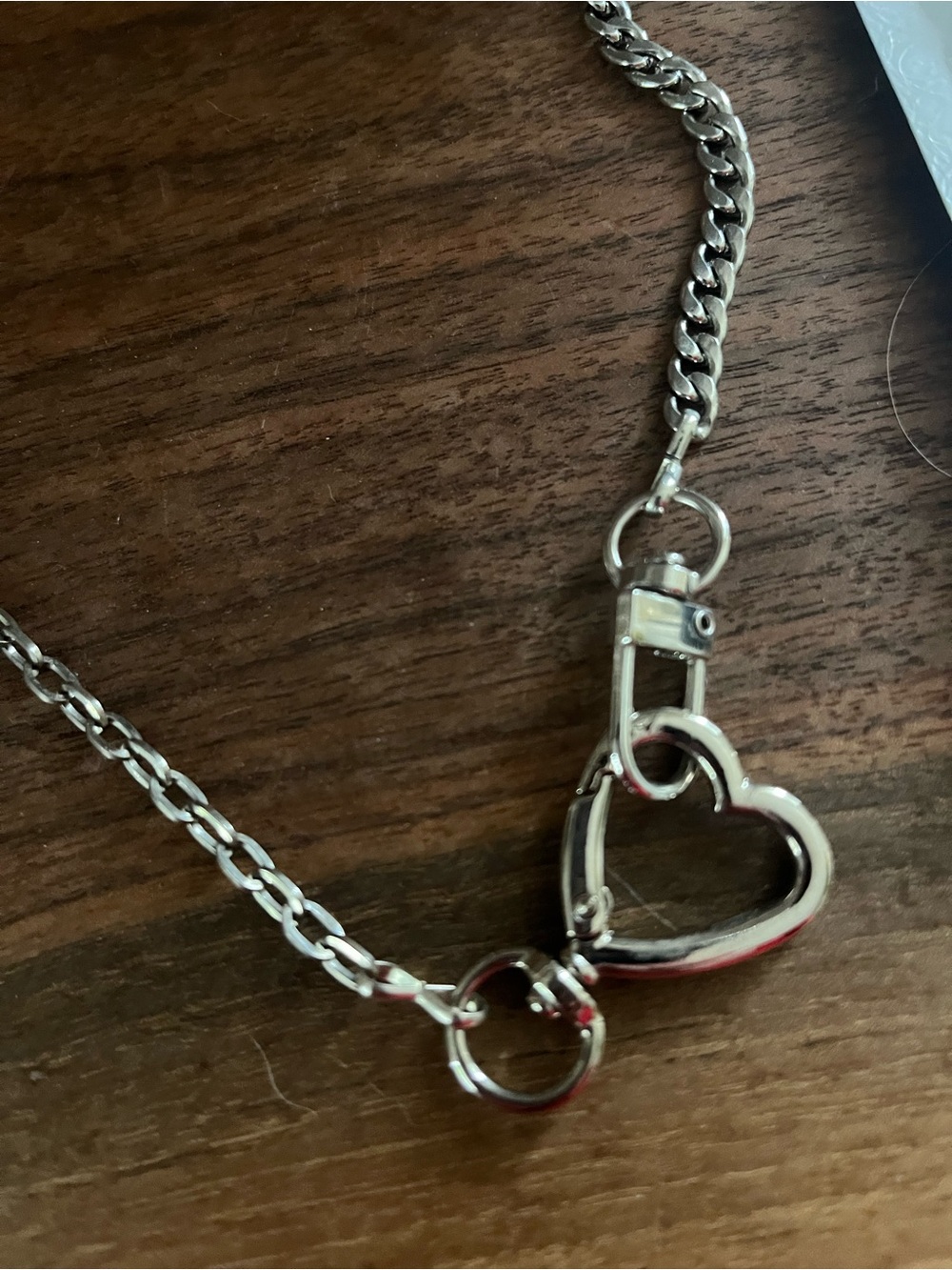 Silver Heart Lock Necklace - Women's Accessory